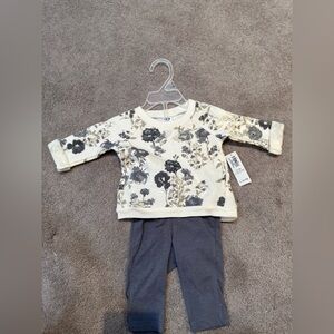 Floral Baby Sweater and Pants Set